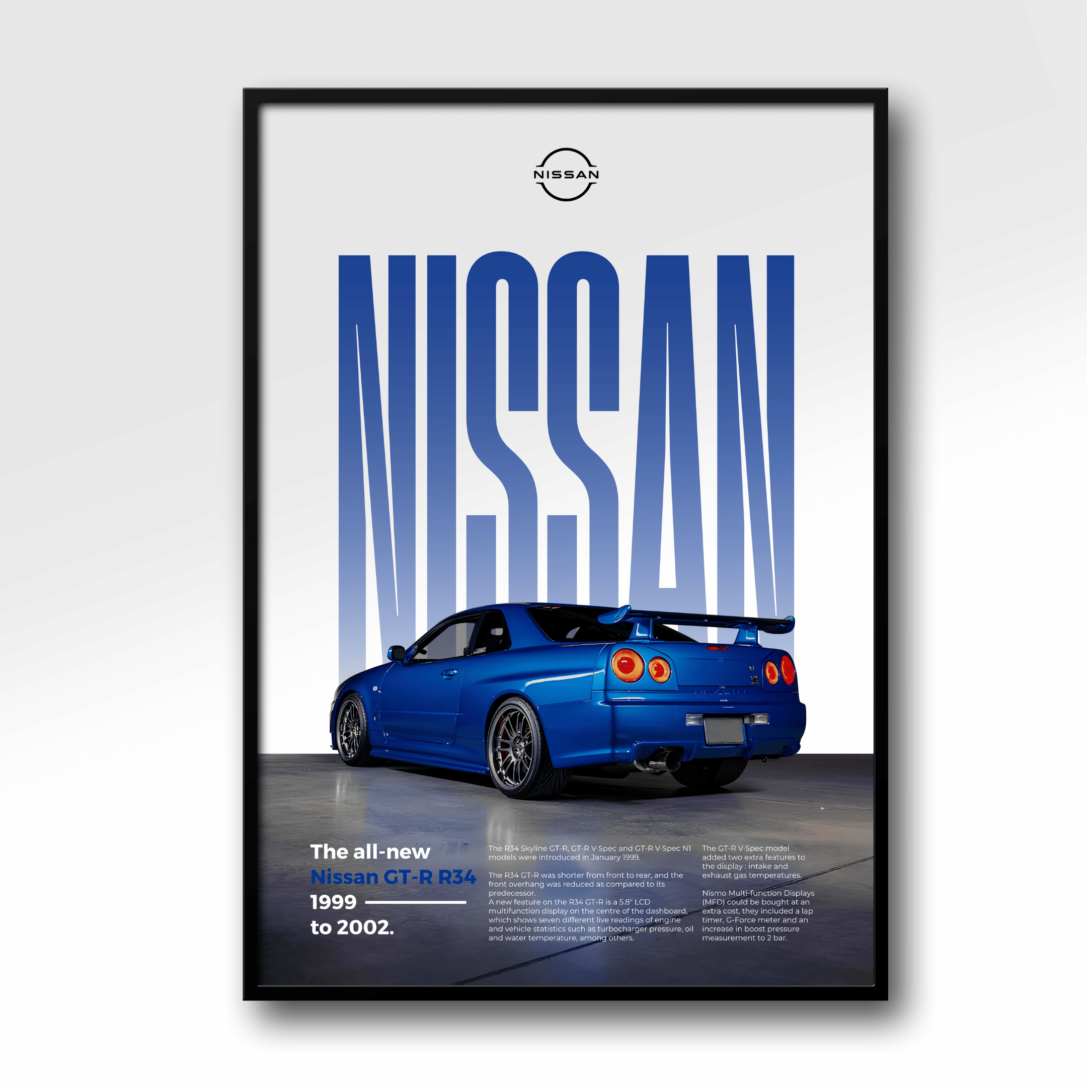 Poster Nissan GT-R R34 - posterz.